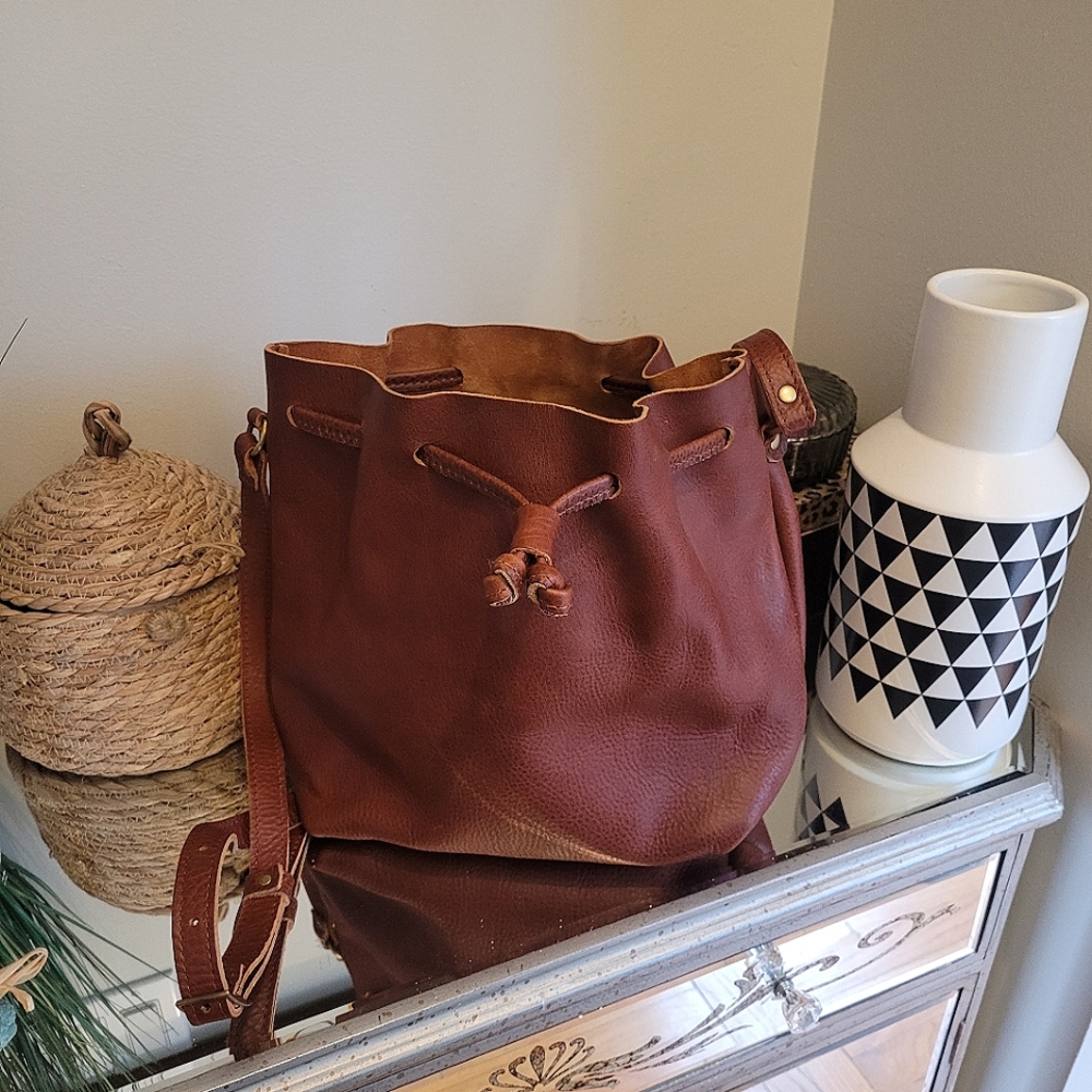 Portland leather "almost perfect bucket bag" large